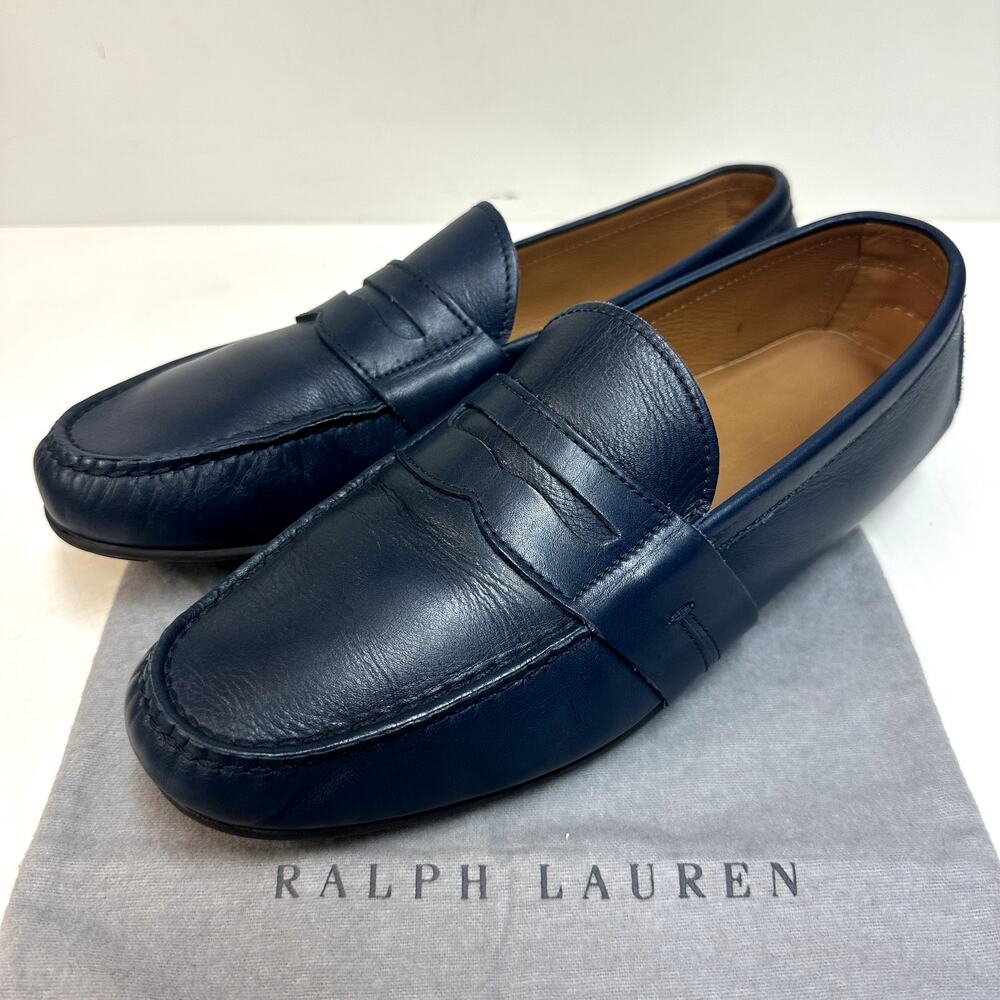 EUC Ralph Lauren Purple Label Hayward Driver Penny Loafers Made in Italy 10 D